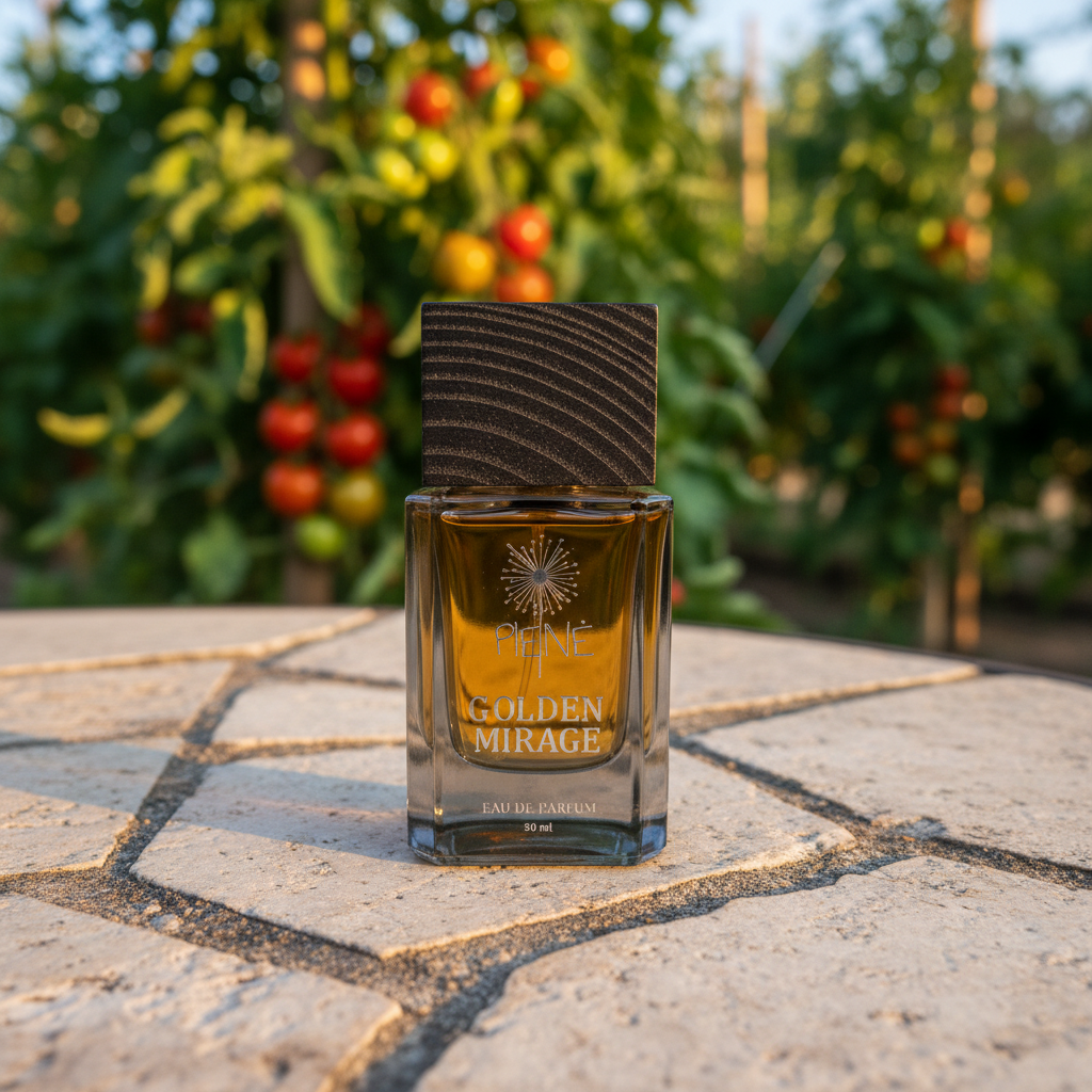 Pomidoro lapų nata Golden Mirage kvepaluose – gaivus žalias aromatas